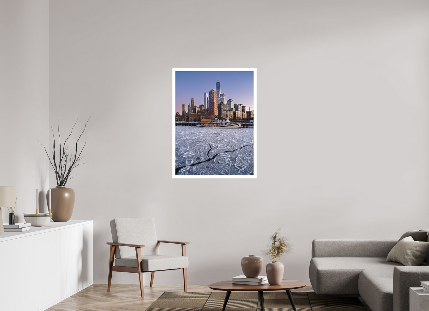 30 x 40″, Gallery Production Frozen Hudson NYC
